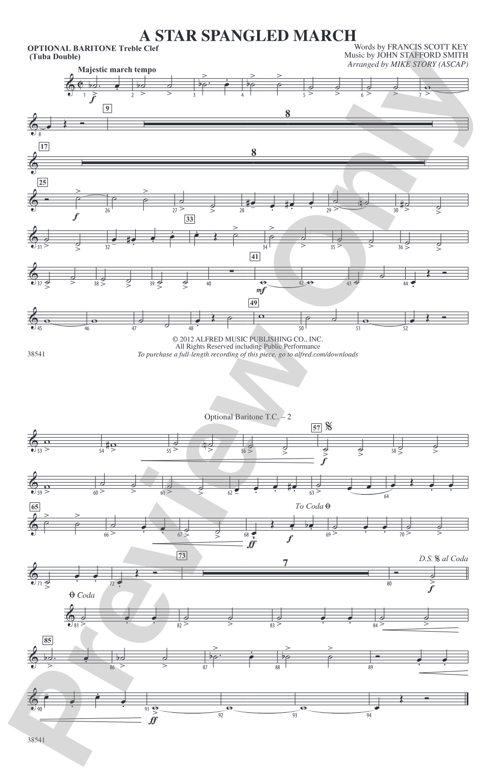 A Star-Spangled March: Optional Baritone T.C. (Tuba Double)