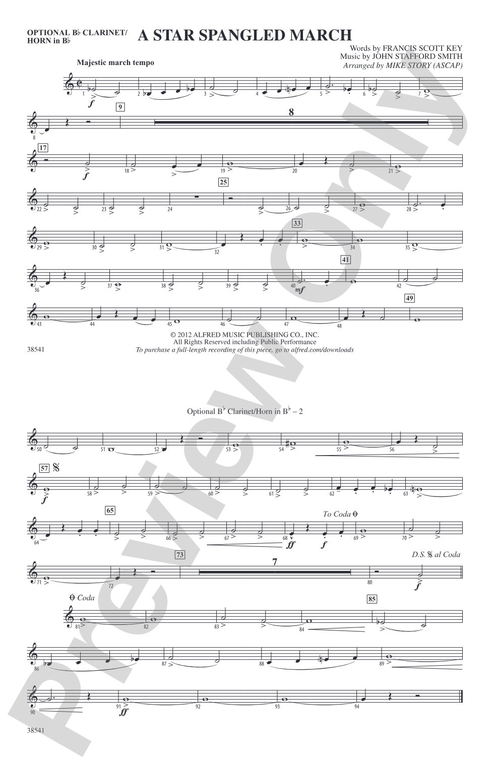 A Star-Spangled March: Optional Bb Clarinet/Horn in Bb