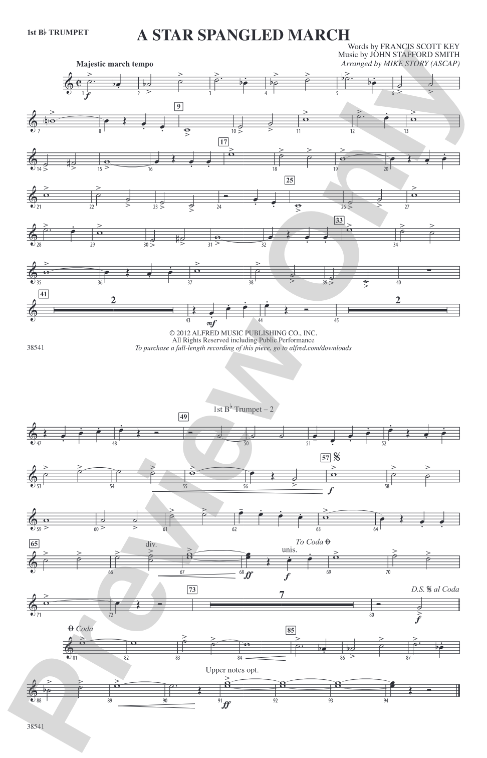 A Star-Spangled March: 1st B-flat Trumpet