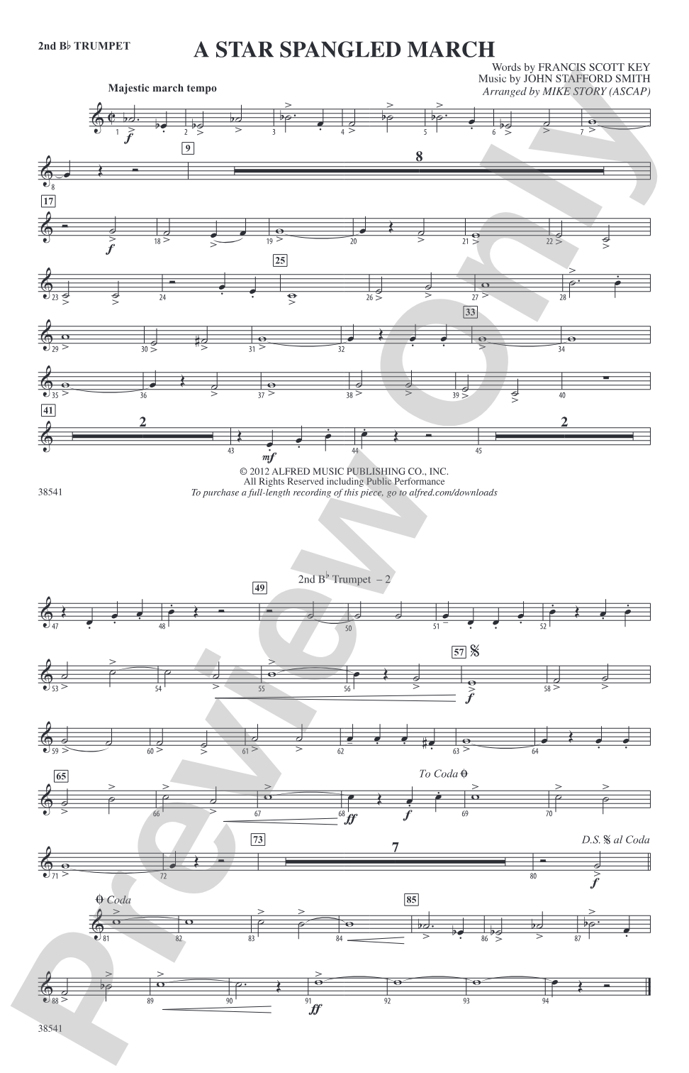 A Star-Spangled March: 2nd B-flat Trumpet