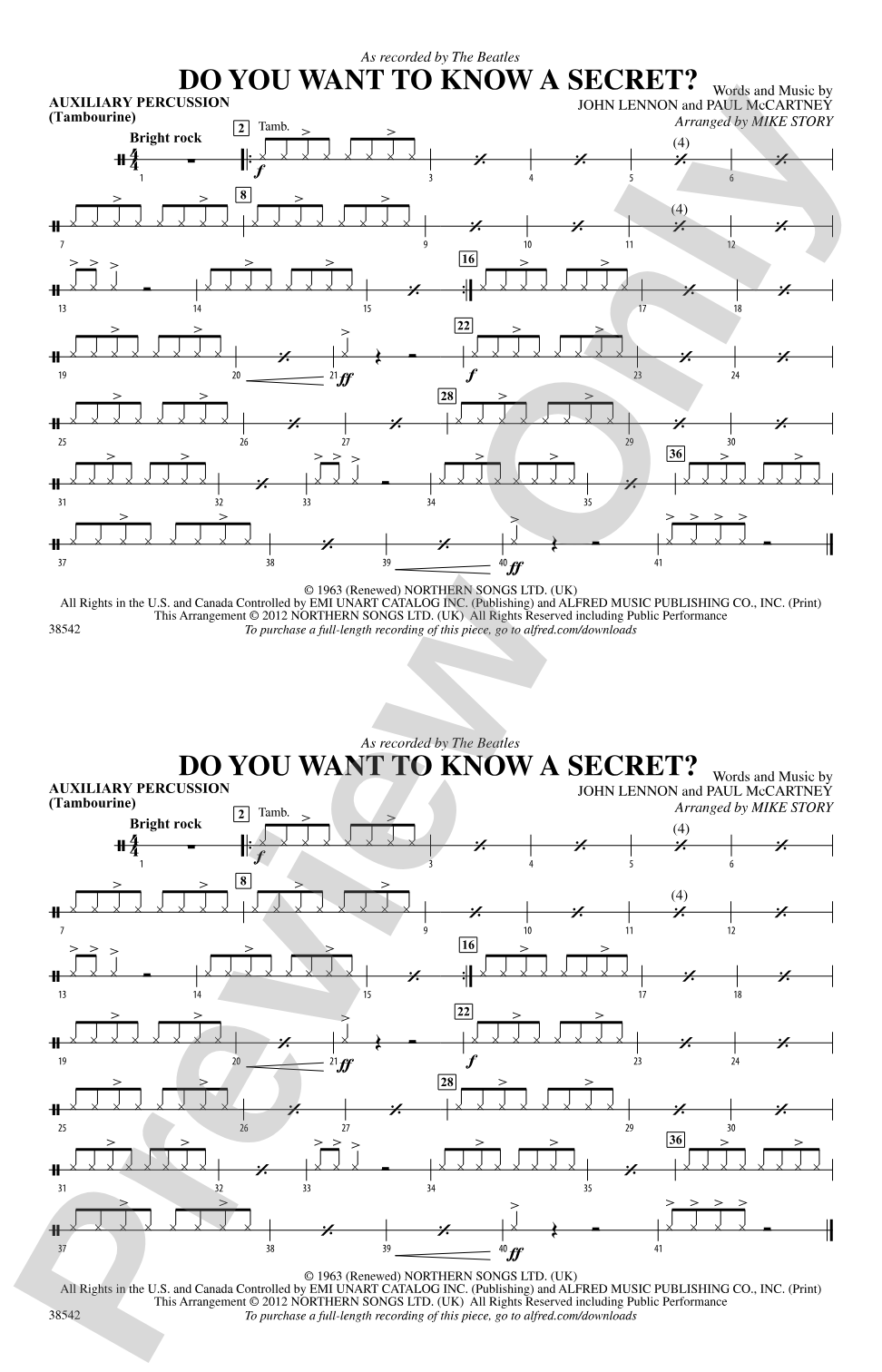 Do You Want to Know a Secret?: Auxiliary Percussion