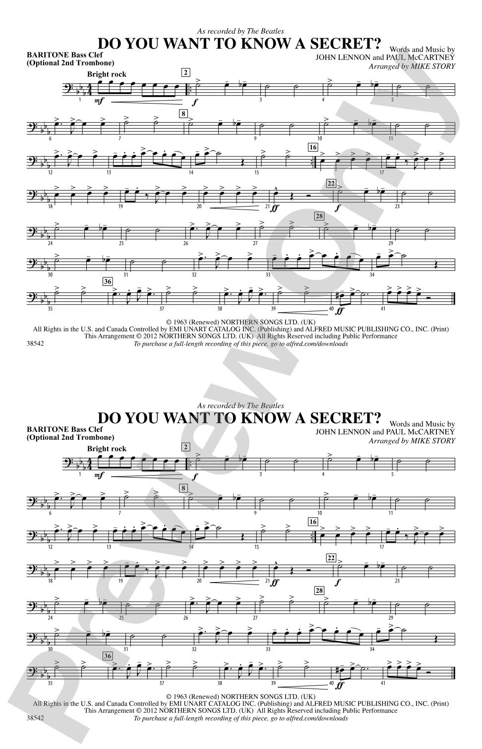 Do You Want to Know a Secret?: Baritone B.C.