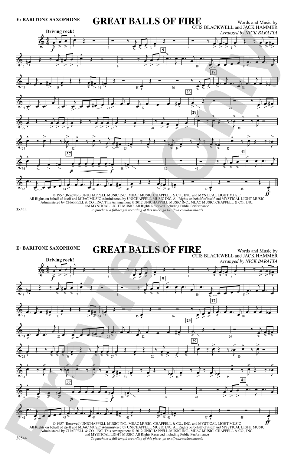 Great Balls of Fire: E-flat Baritone Saxophone