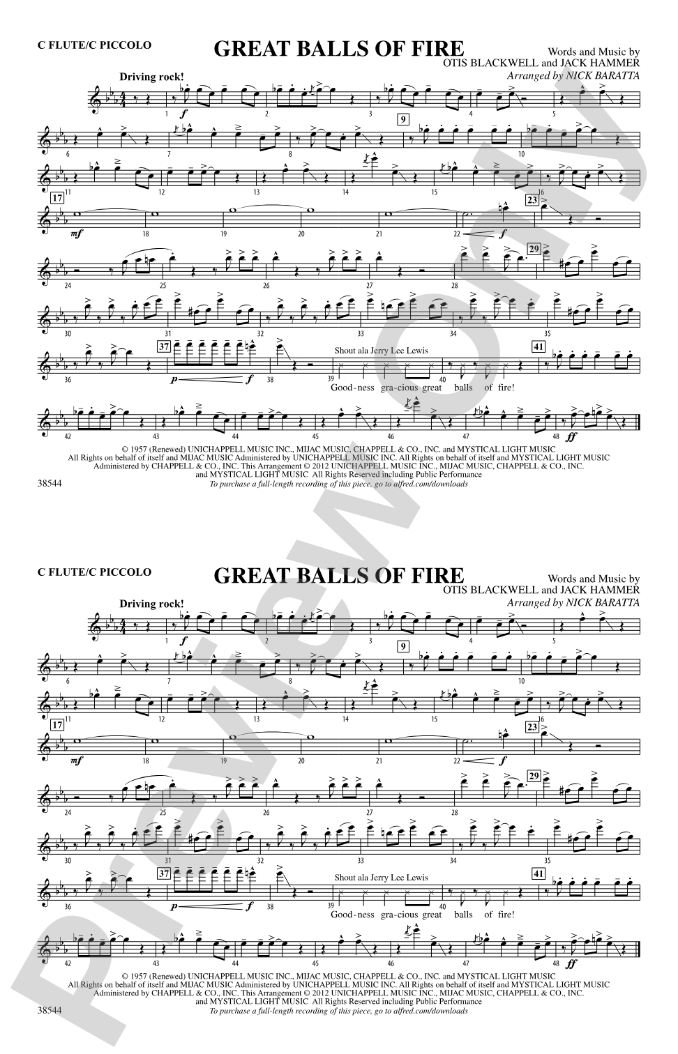 Great Balls of Fire: Flute