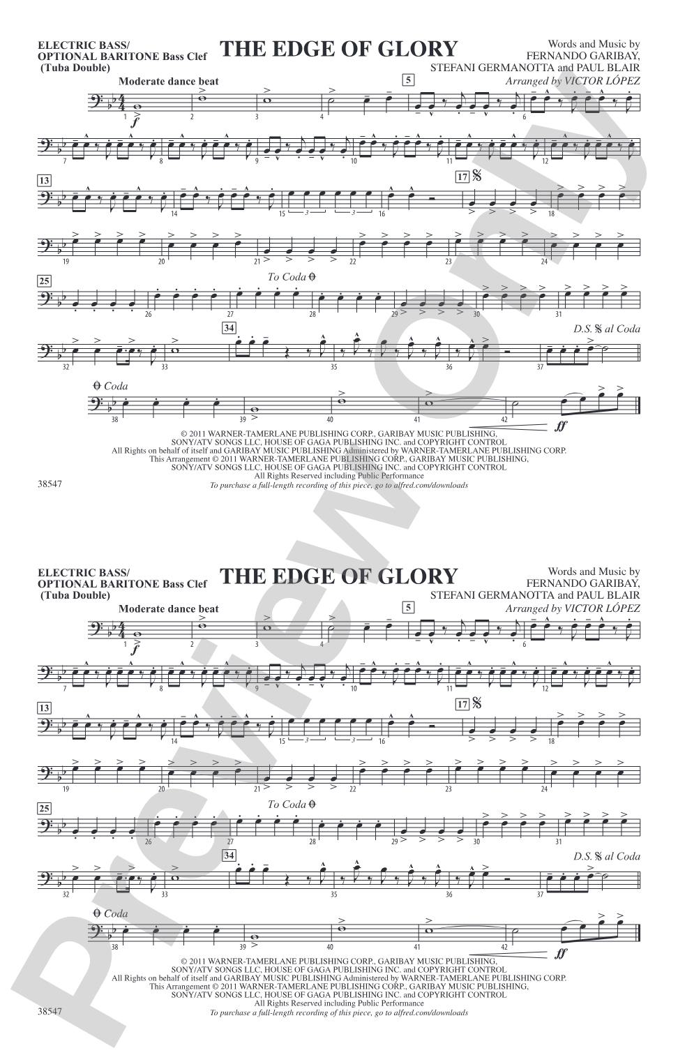 The Edge of Glory: Electric Bass