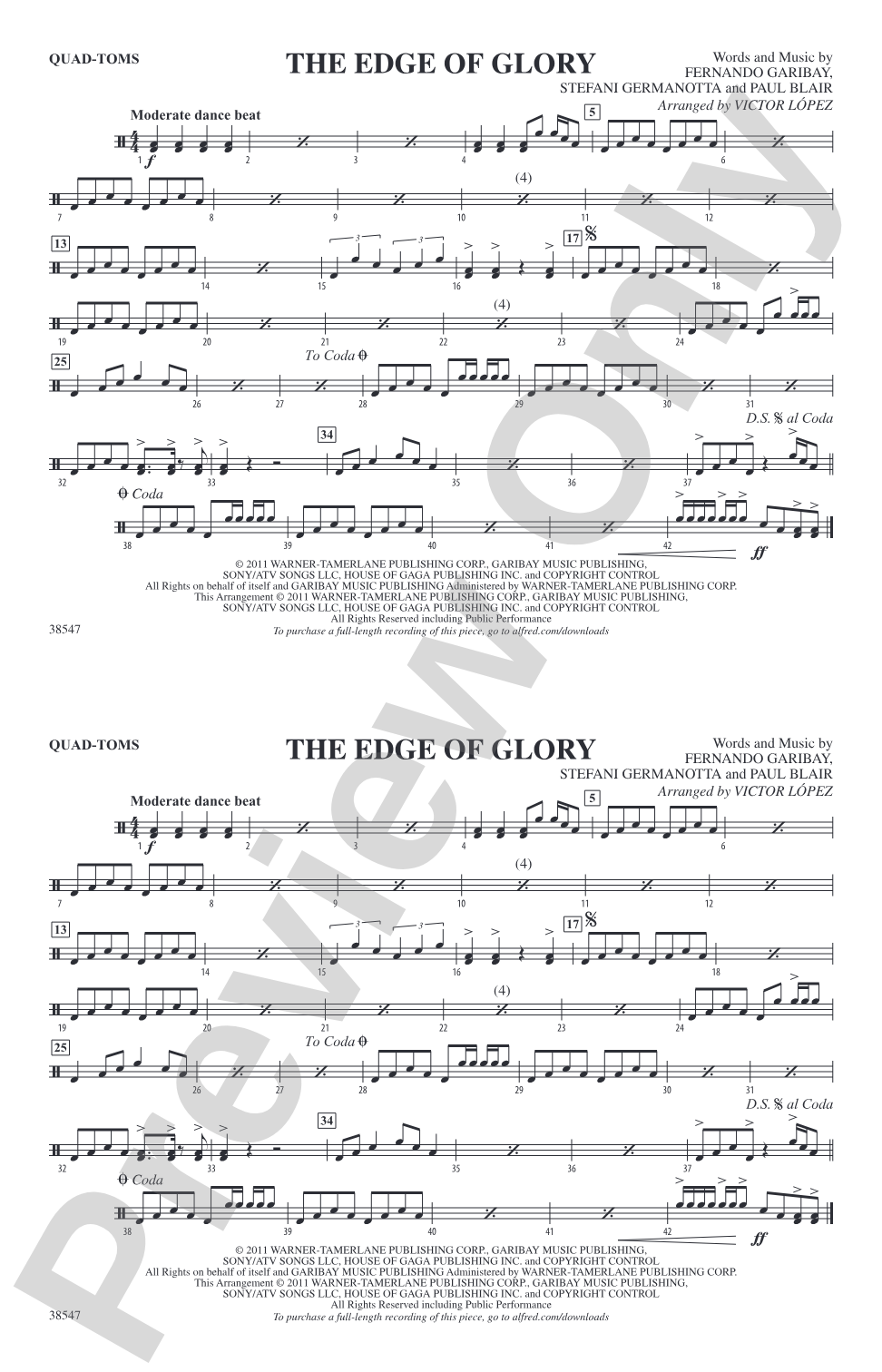 The Edge of Glory: Quad-Toms