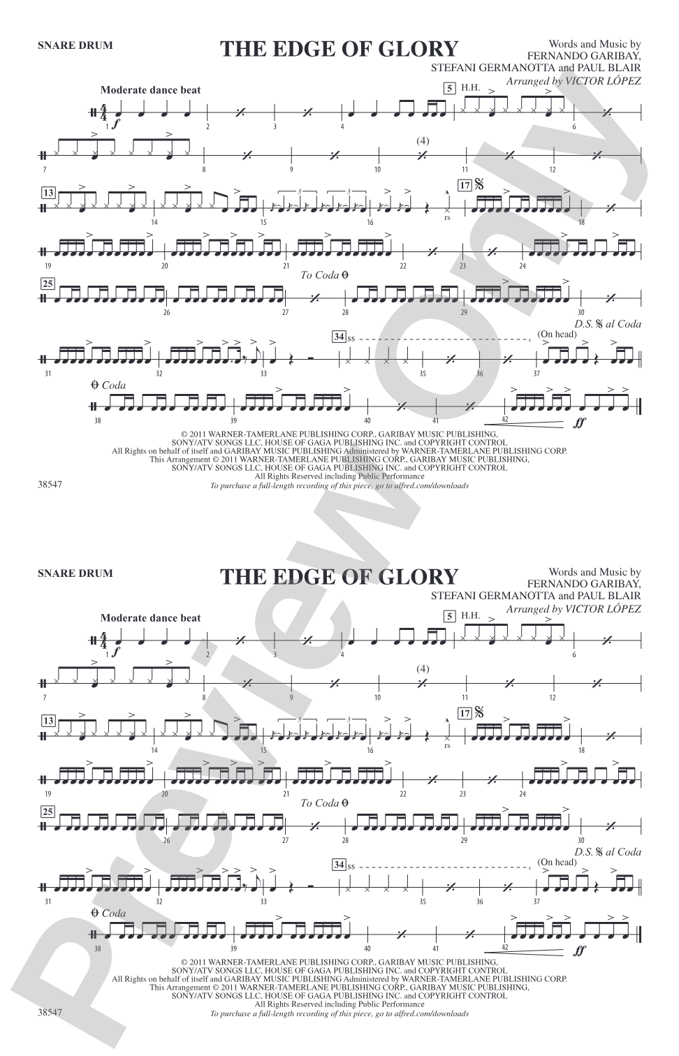 The Edge of Glory: Snare Drum