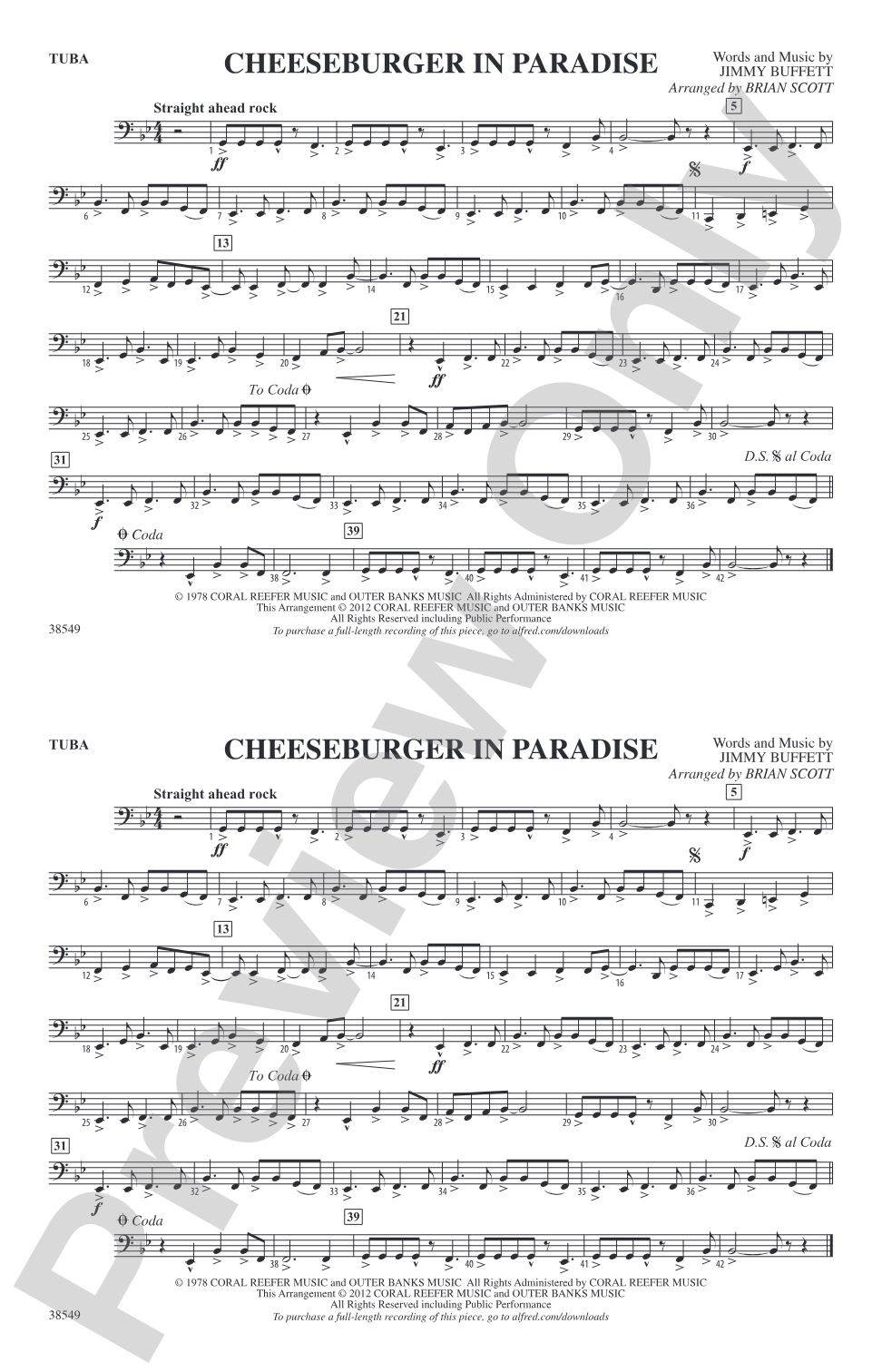 Cheeseburger in Paradise: Tuba