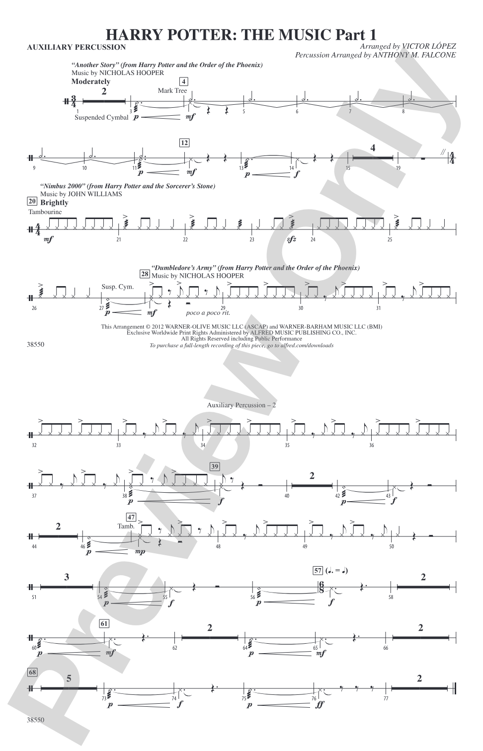 Harry Potter: The Music, Part 1: Auxiliary Percussion