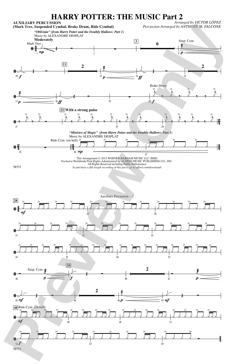 Harry Potter: The Music, Part 2: Auxiliary Percussion