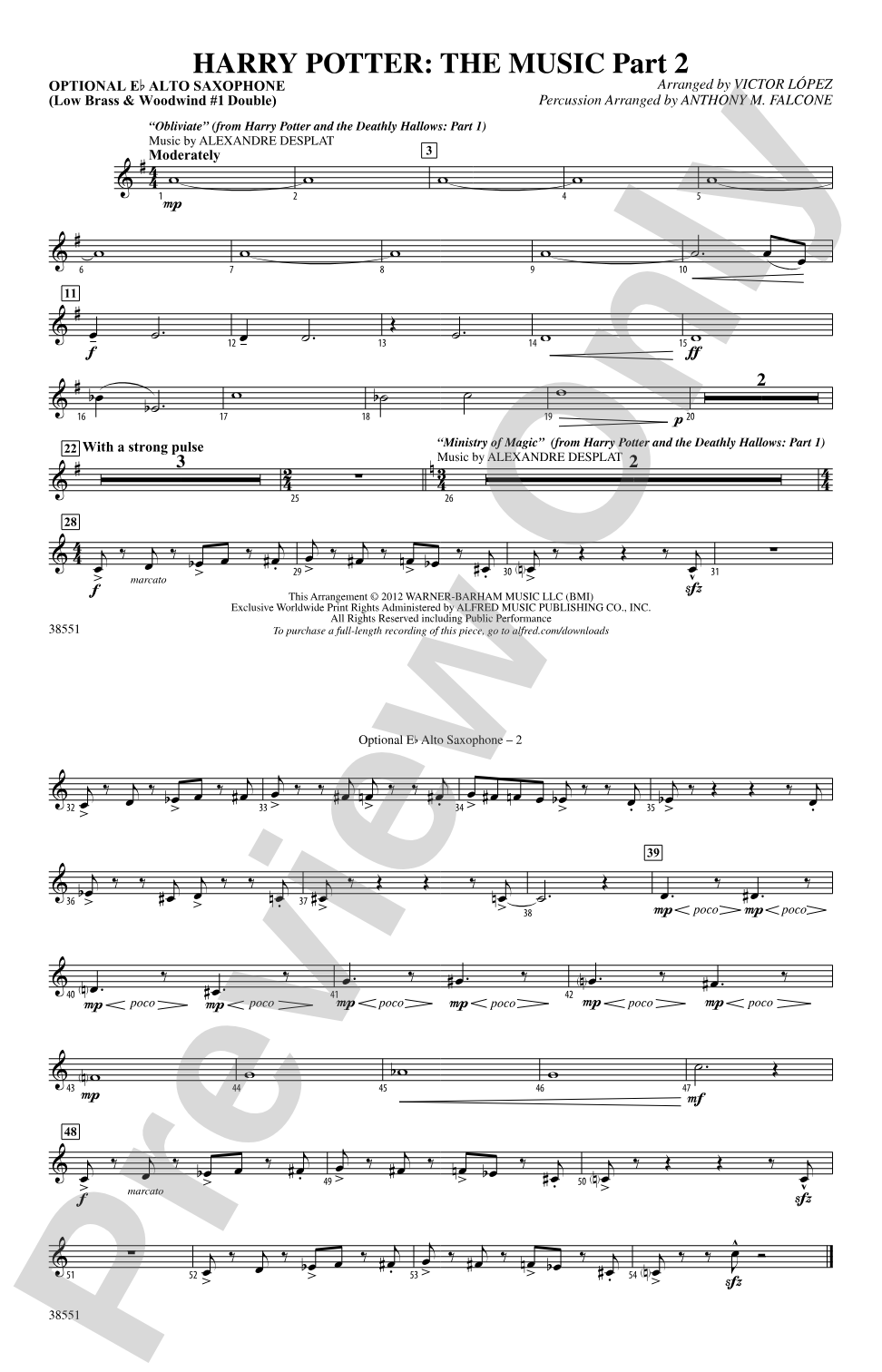 Harry Potter: The Music, Part 2: Optional Alto Sax