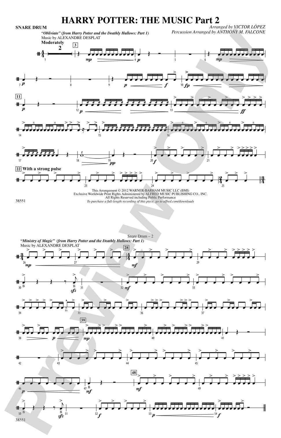 Harry Potter: The Music, Part 2: Snare Drum