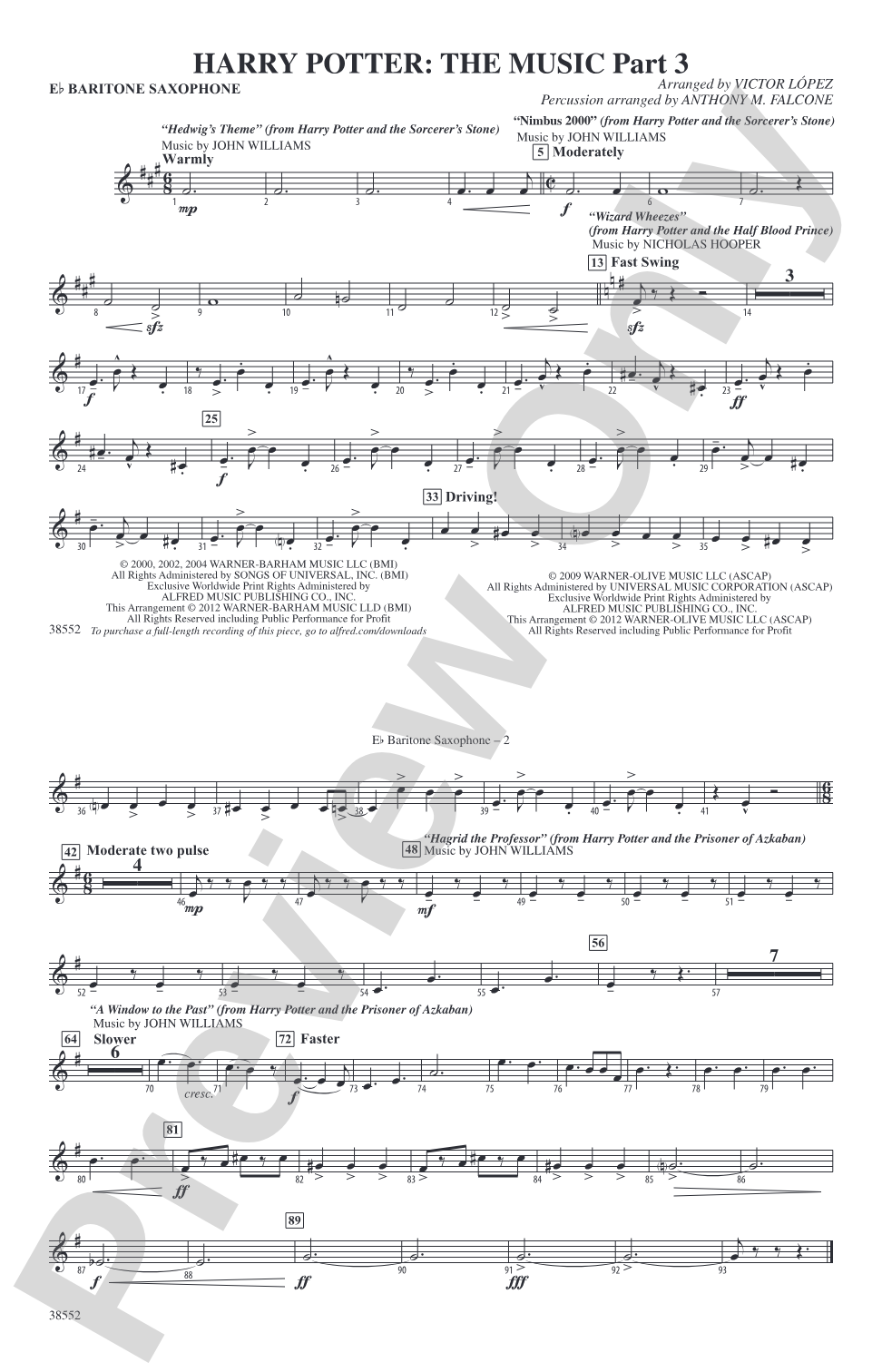 Harry Potter: The Music, Part 3: E-flat Baritone Saxophone