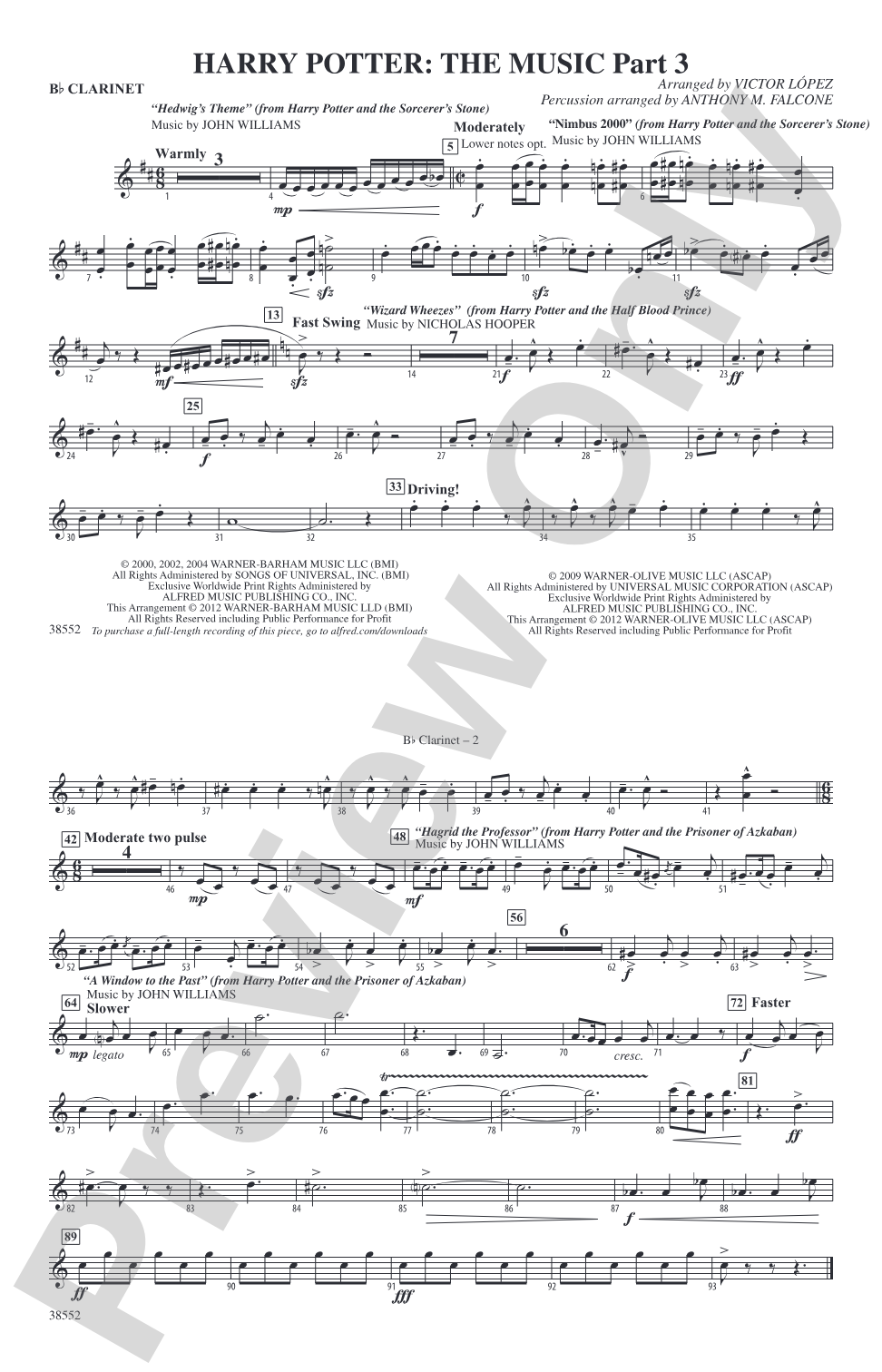 Harry Potter: The Music, Part 3: 1st B-flat Clarinet