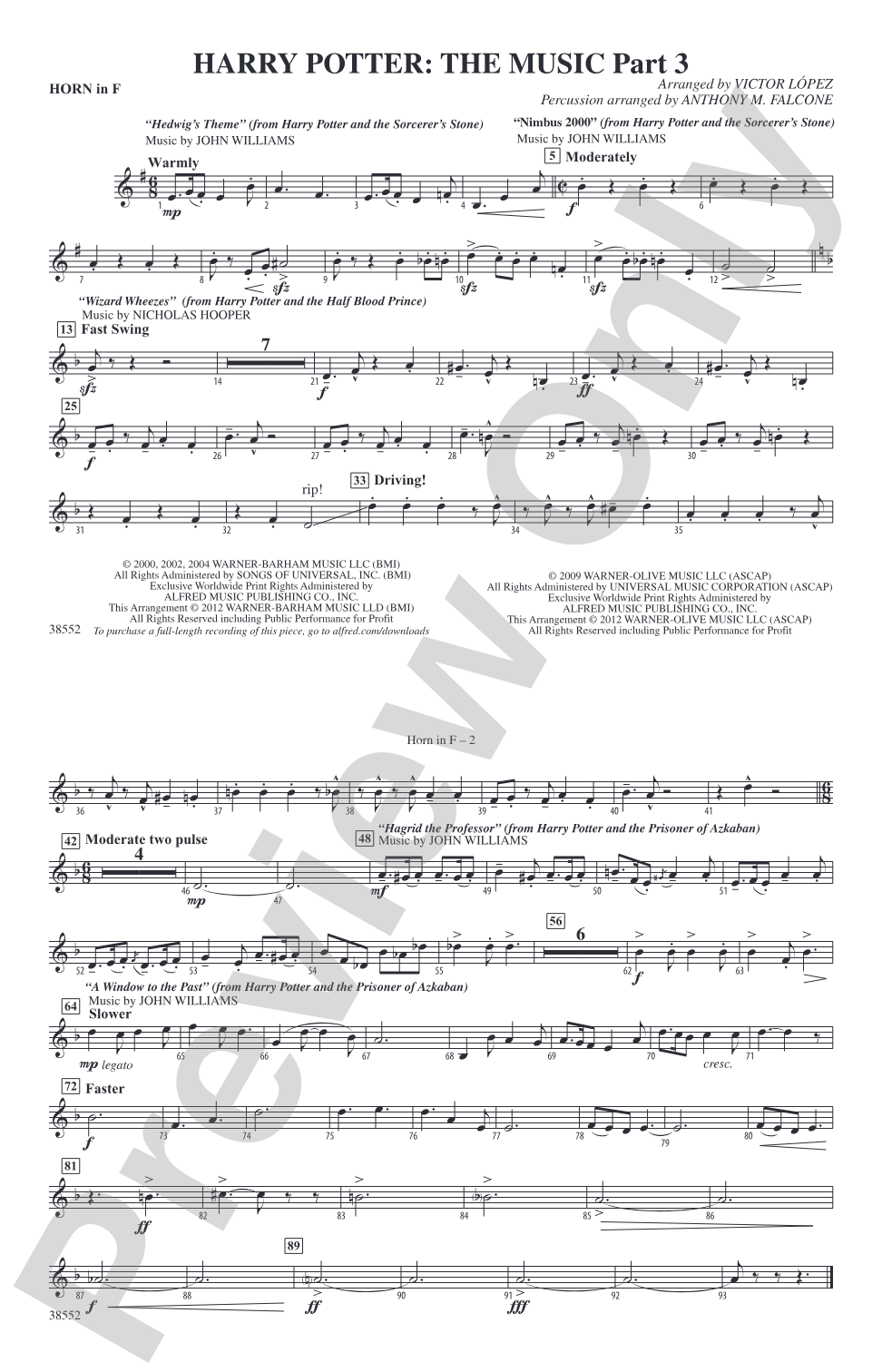 Harry Potter: The Music, Part 3: 1st F Horn
