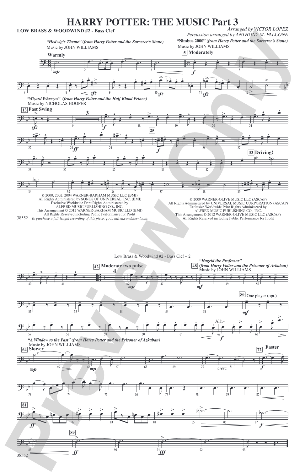 Harry Potter: The Music, Part 3: Low Brass & Woodwinds #2 - Bass Clef