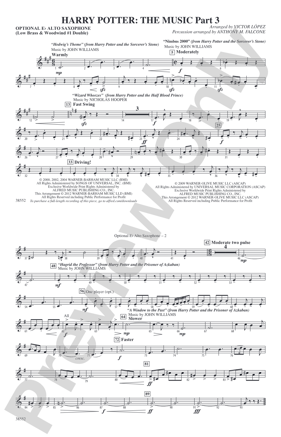 Harry Potter: The Music, Part 3: Optional Alto Sax