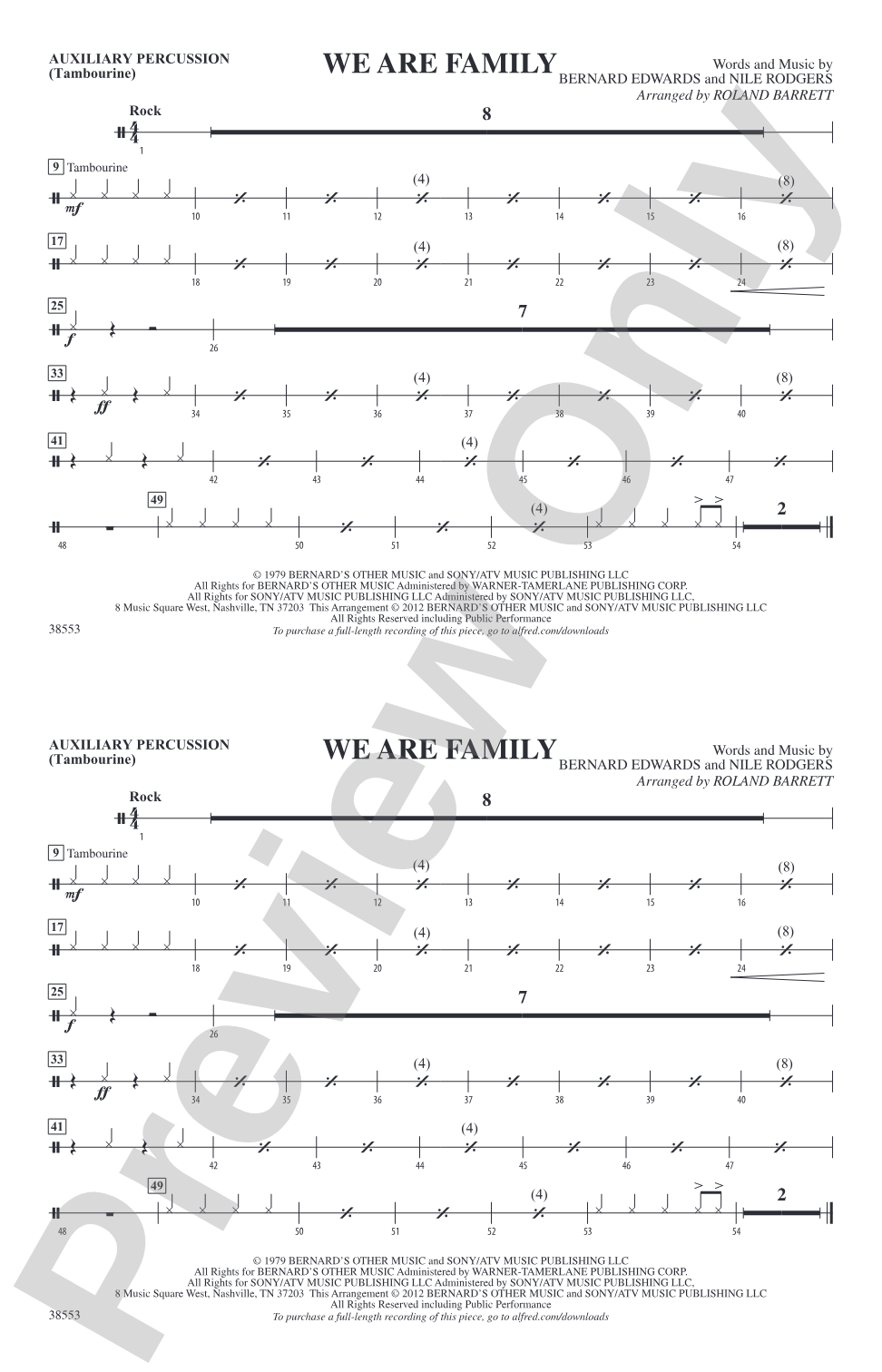 We Are Family: Auxiliary Percussion