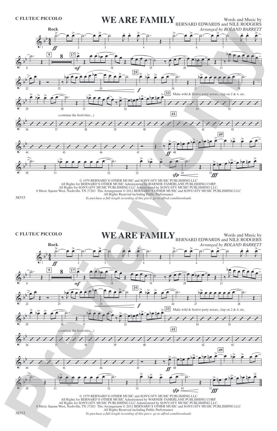 We Are Family: Flute