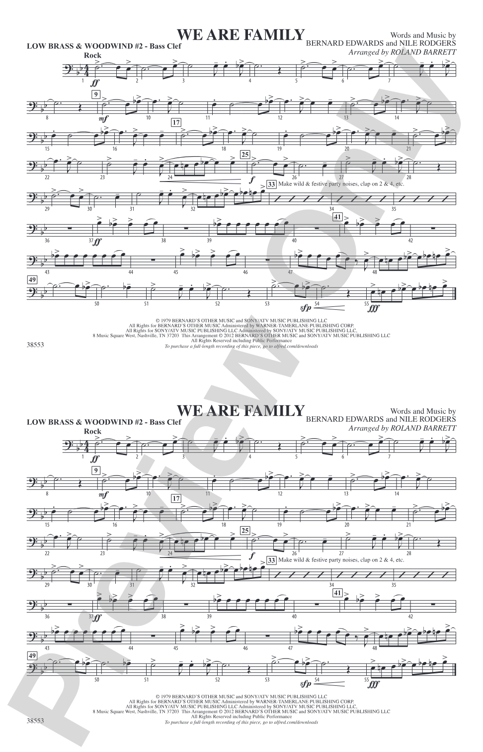 We Are Family: Low Brass & Woodwinds #2 - Bass Clef