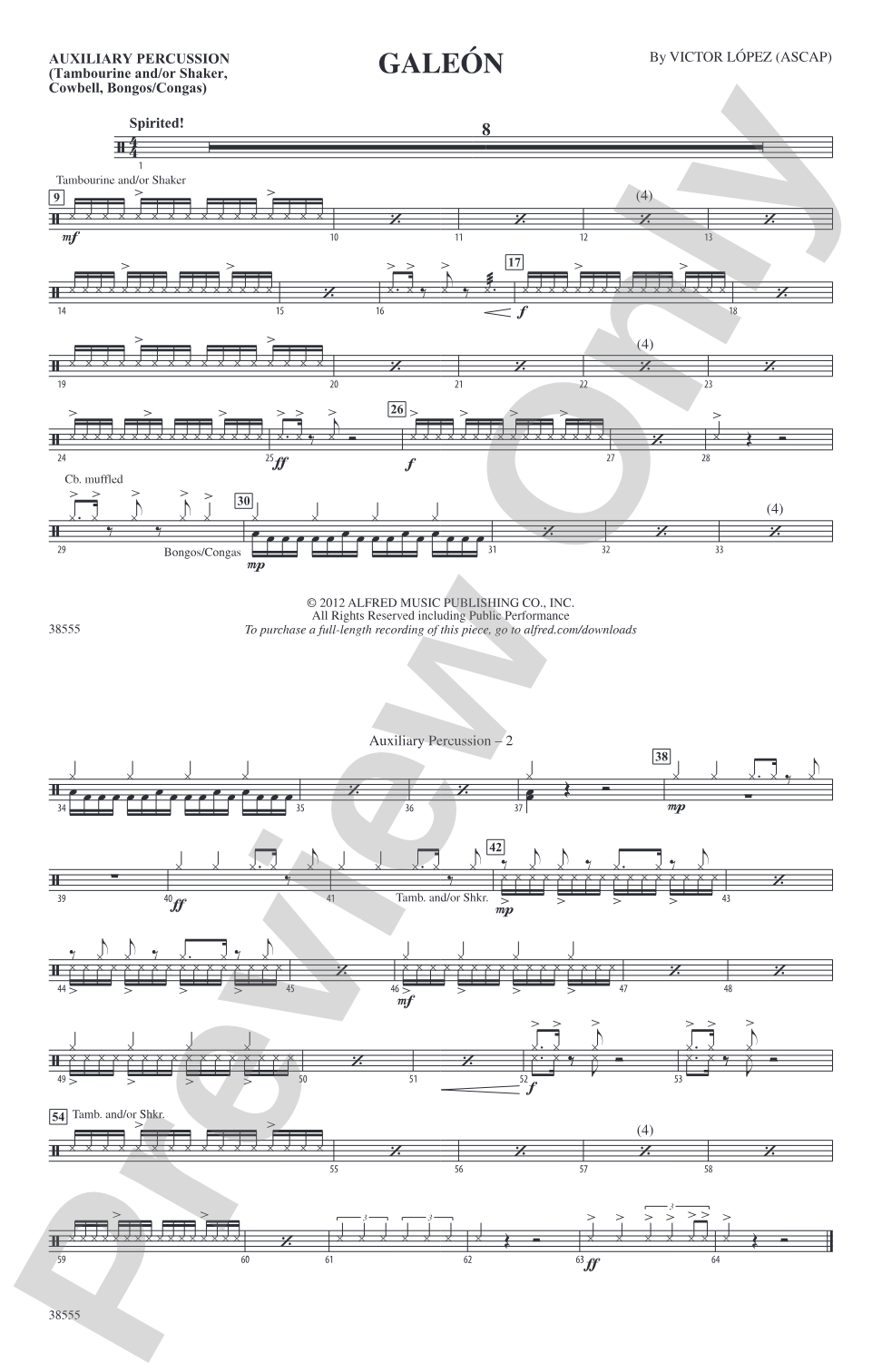 Galeón: Auxiliary Percussion
