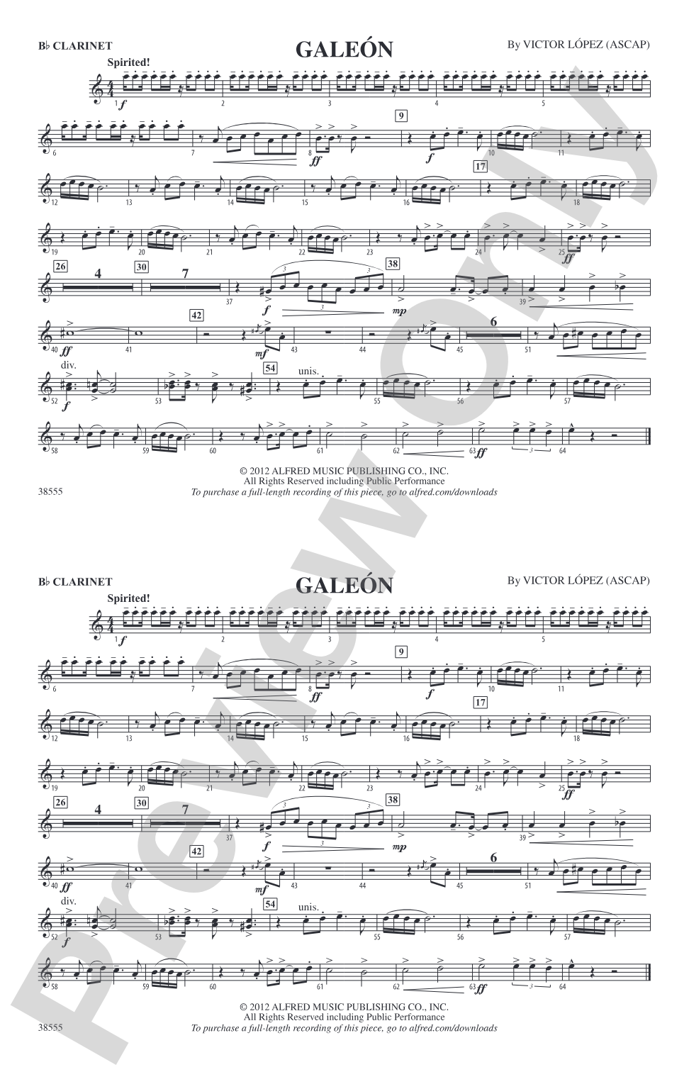 Galeón: 1st B-flat Clarinet