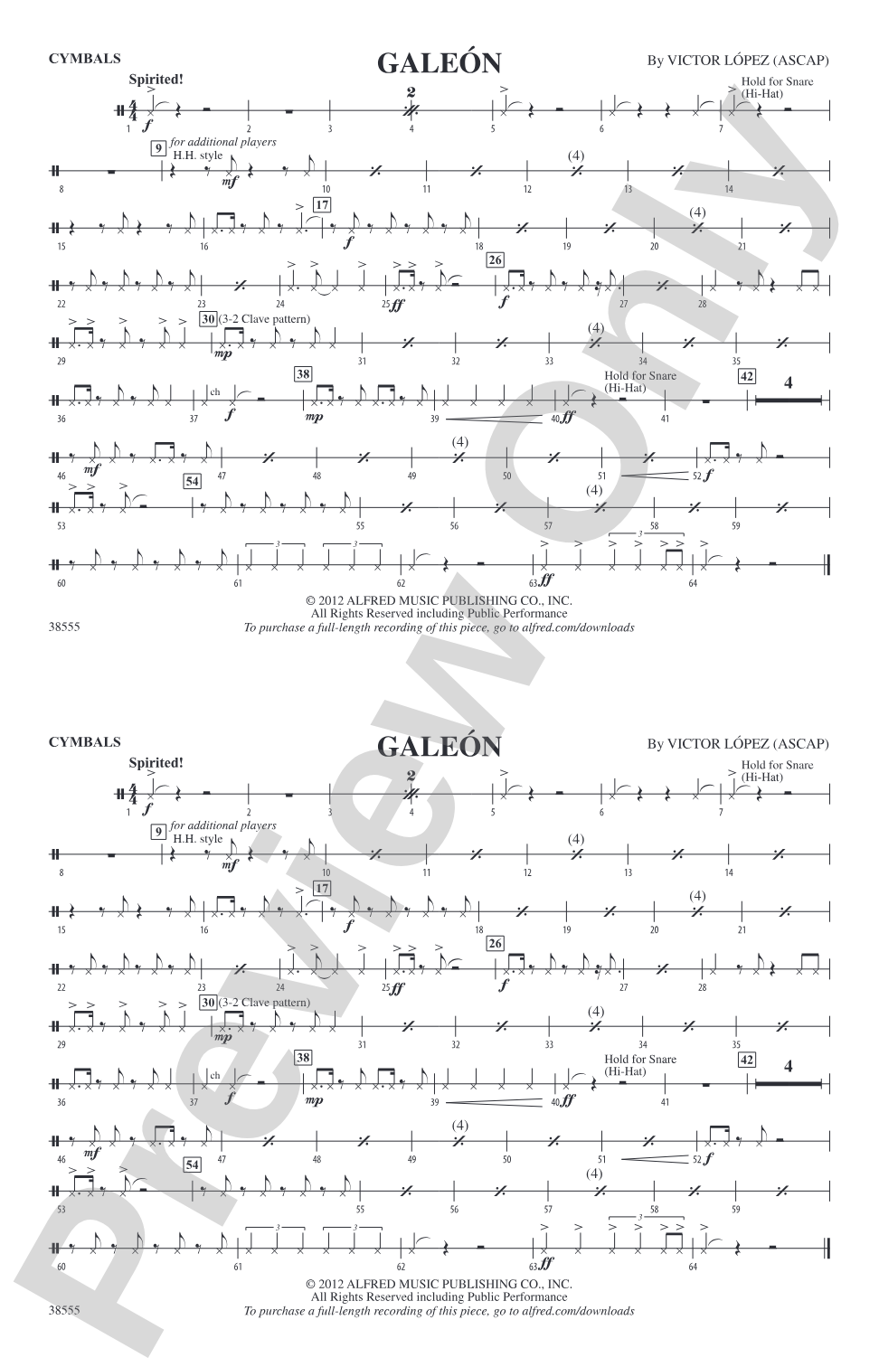 Galeón: Cymbals