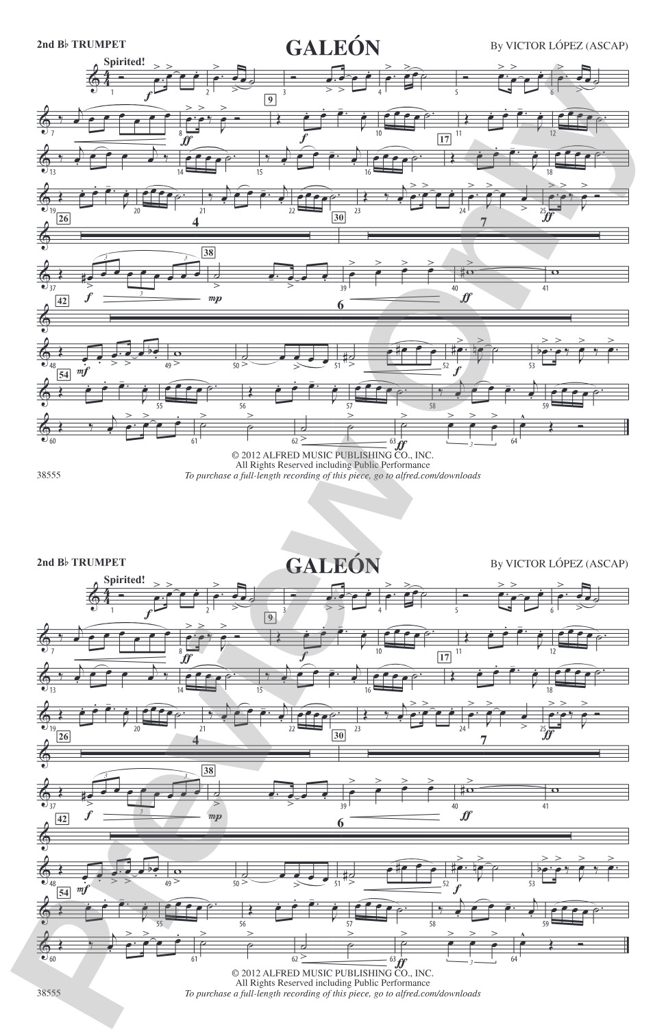 Galeón: 2nd B-flat Trumpet
