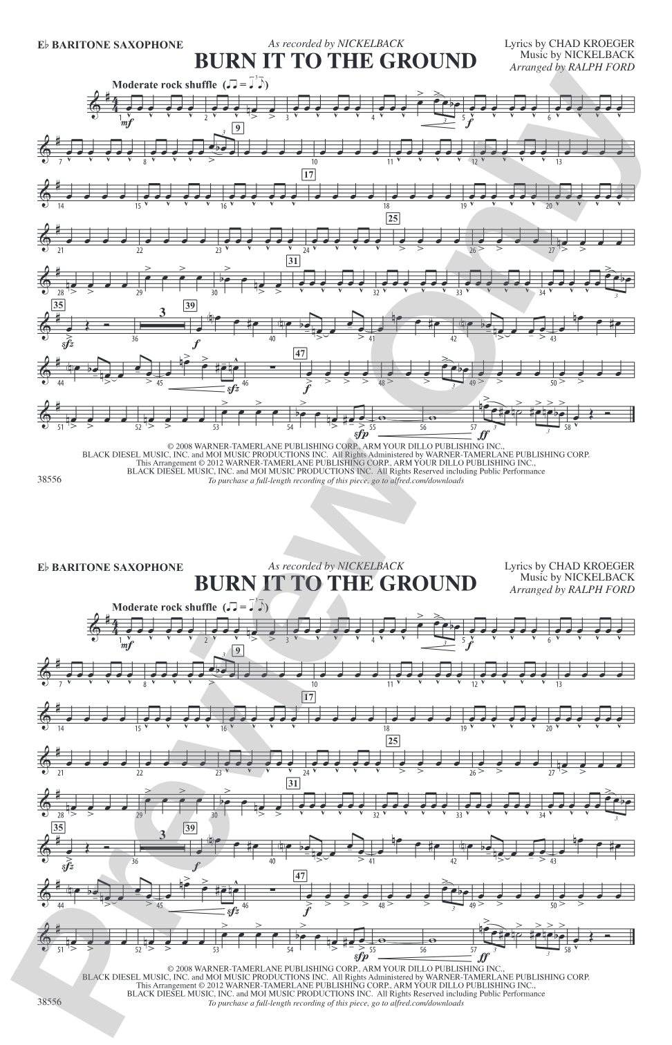 Burn It to the Ground: E-flat Baritone Saxophone