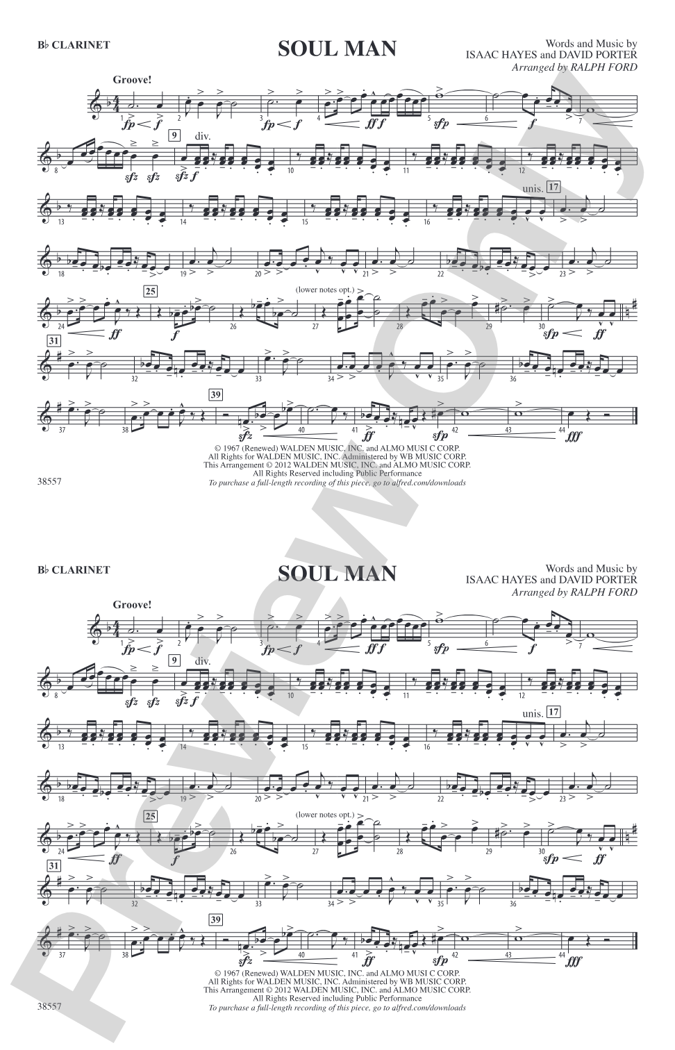 Soul Man: 1st B-flat Clarinet