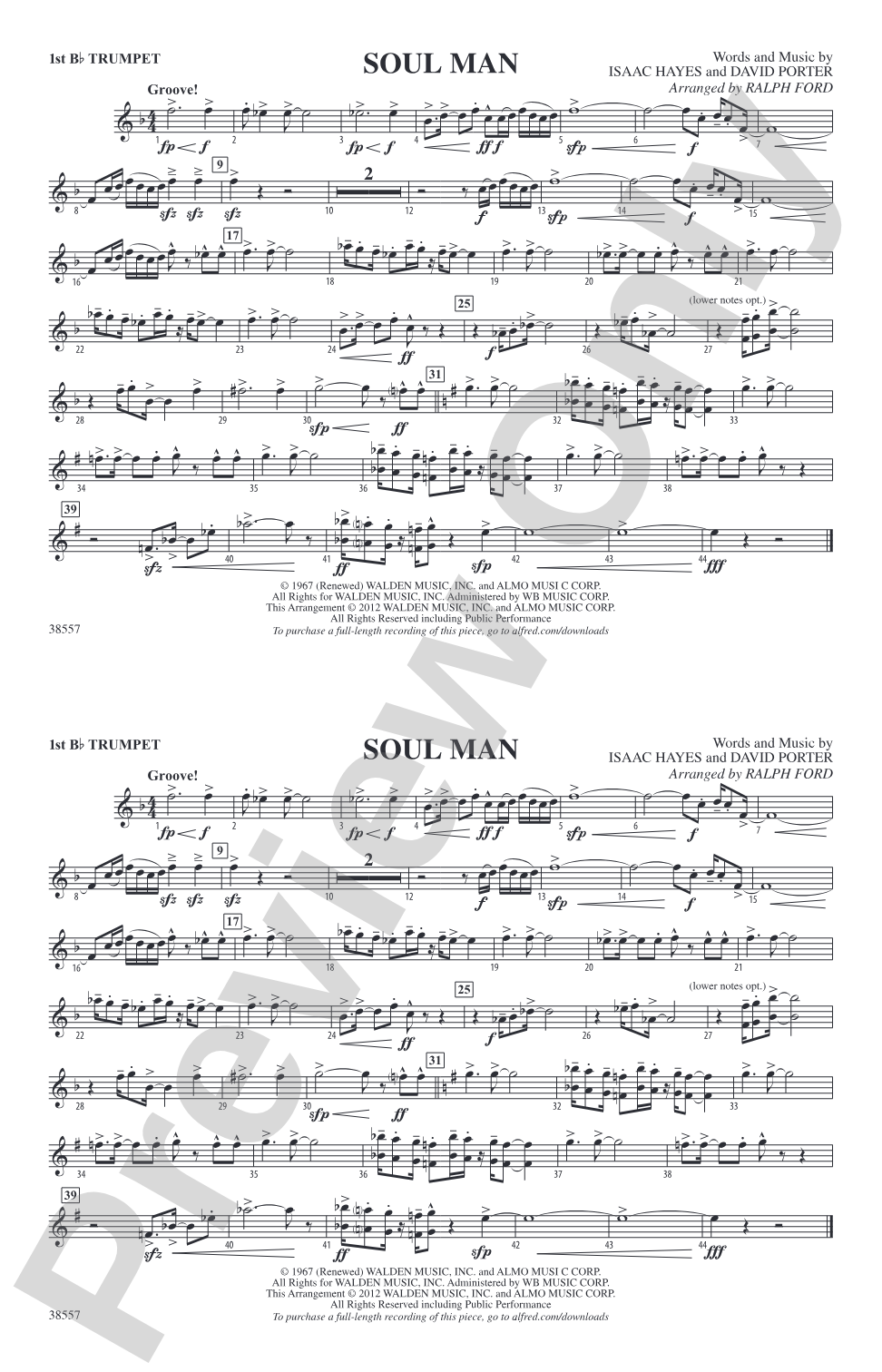 Soul Man: 1st B-flat Trumpet