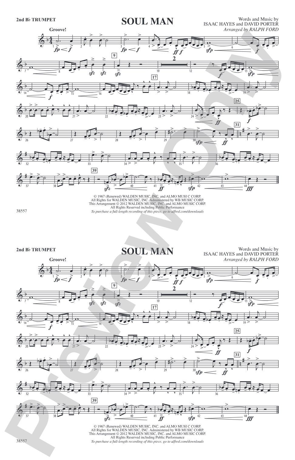 Soul Man: 2nd B-flat Trumpet