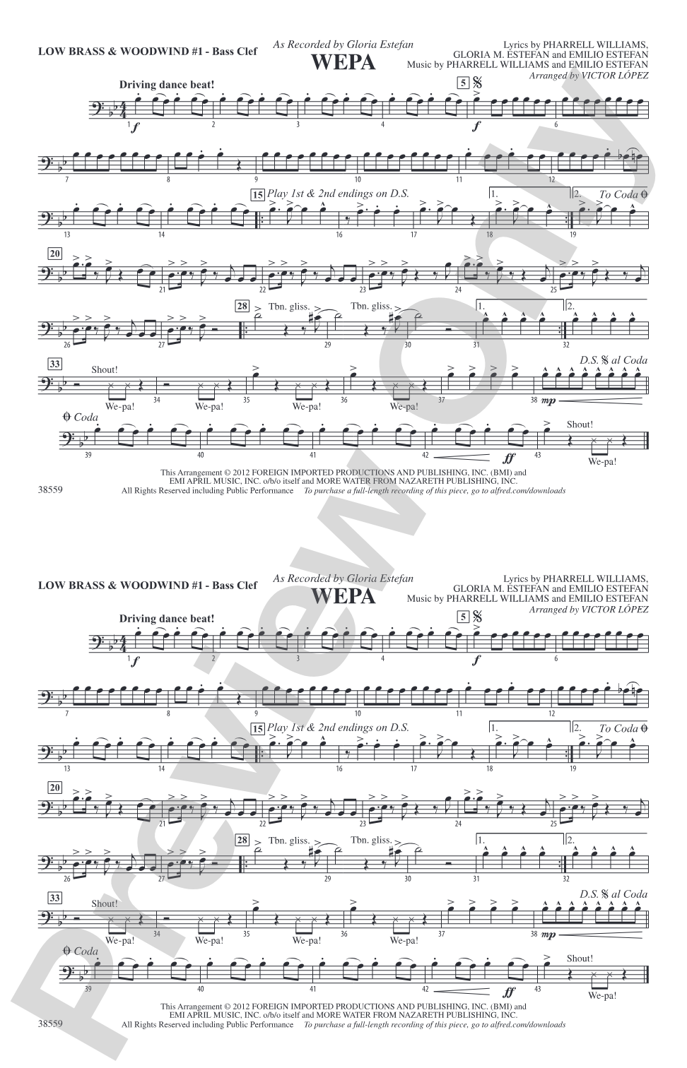 Wepa: Low Brass & Woodwinds #1 - Bass Clef