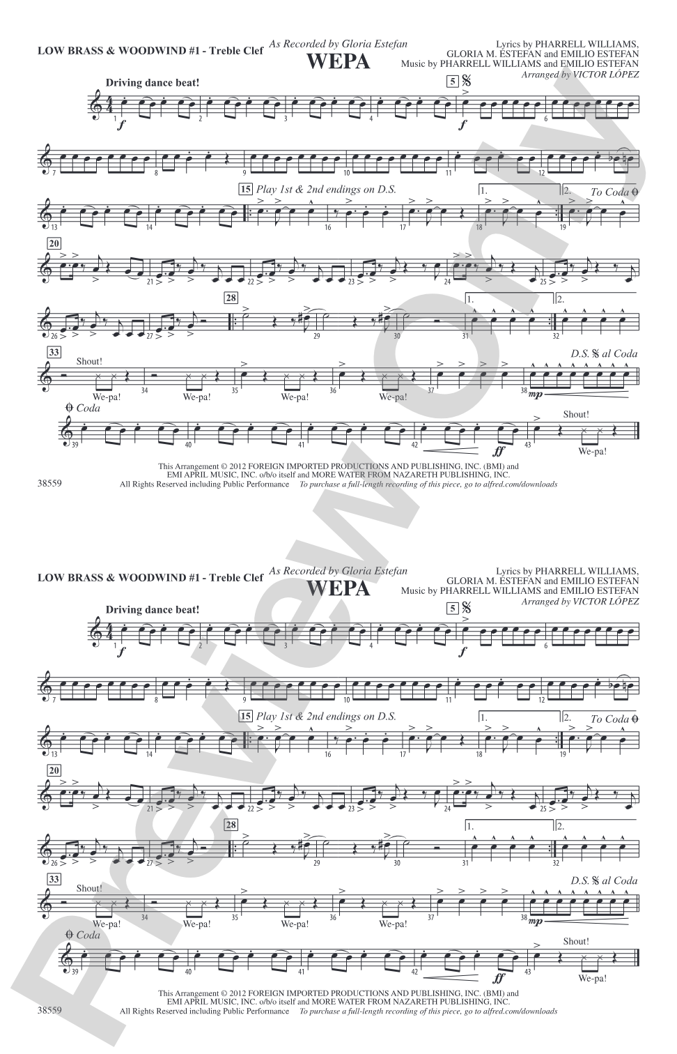 Wepa: Low Brass & Woodwinds #1 - Treble Clef