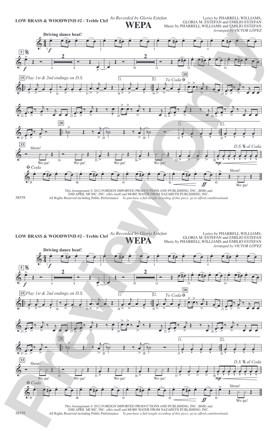 Wepa: Low Brass & Woodwinds #2 - Treble Clef