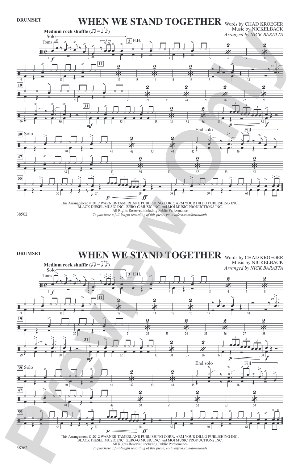 When We Stand Together: Drumset