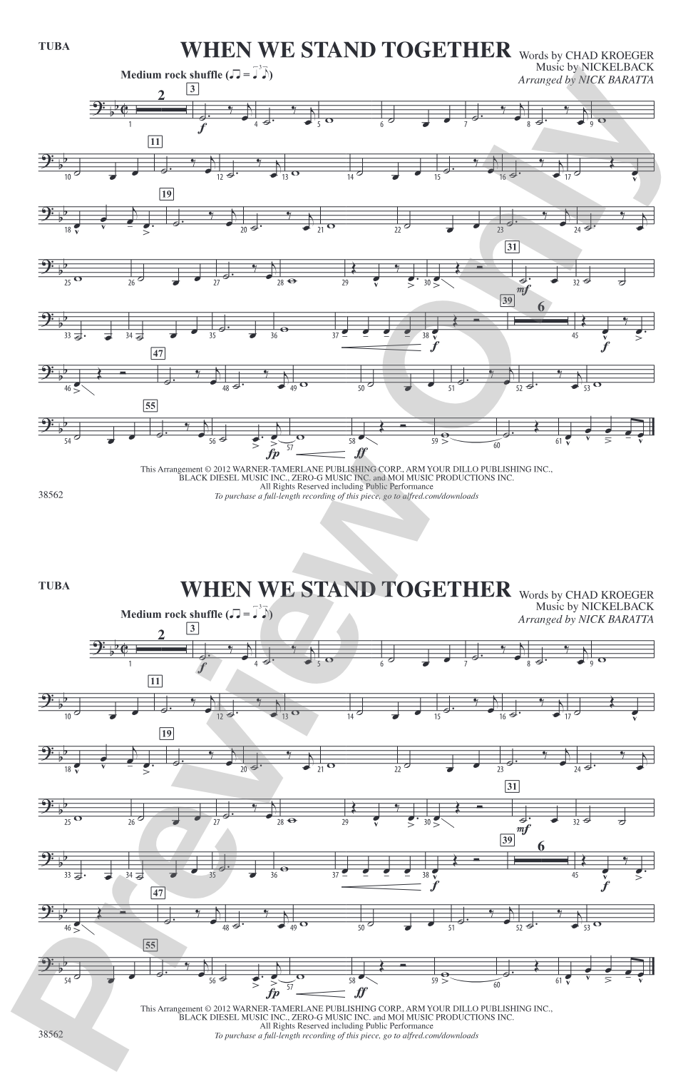 When We Stand Together: Tuba