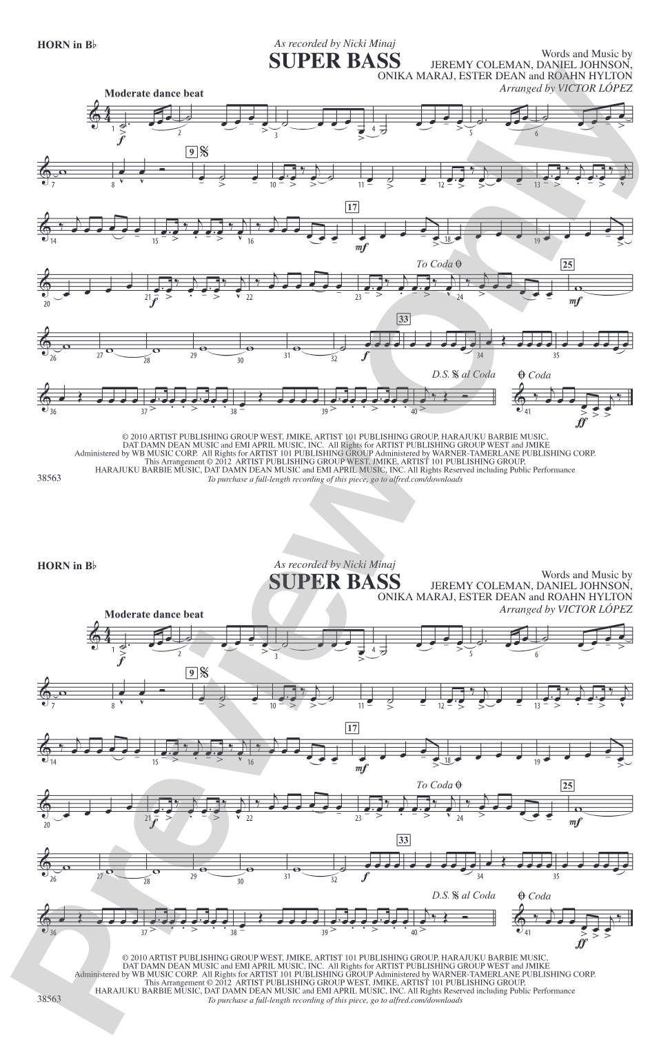 Super Bass: Horn in B flat