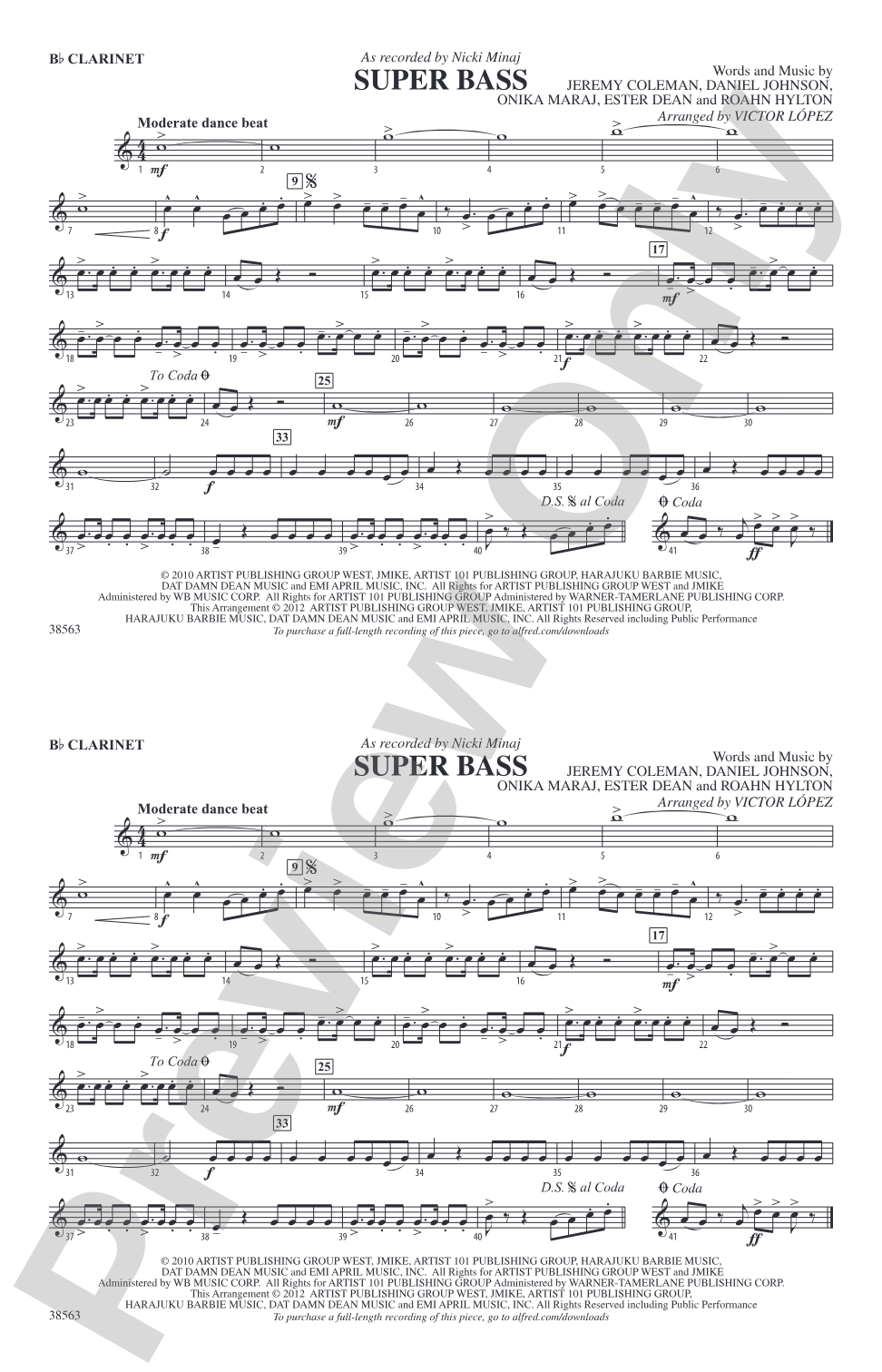 Super Bass: 1st B-flat Clarinet