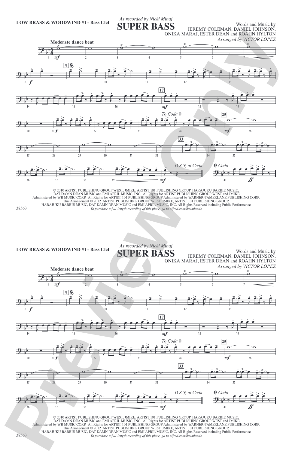 Super Bass: Low Brass & Woodwinds #1 - Bass Clef