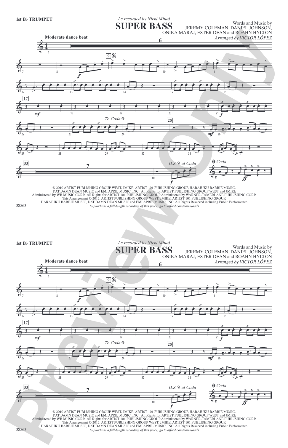 Super Bass: 1st B-flat Trumpet