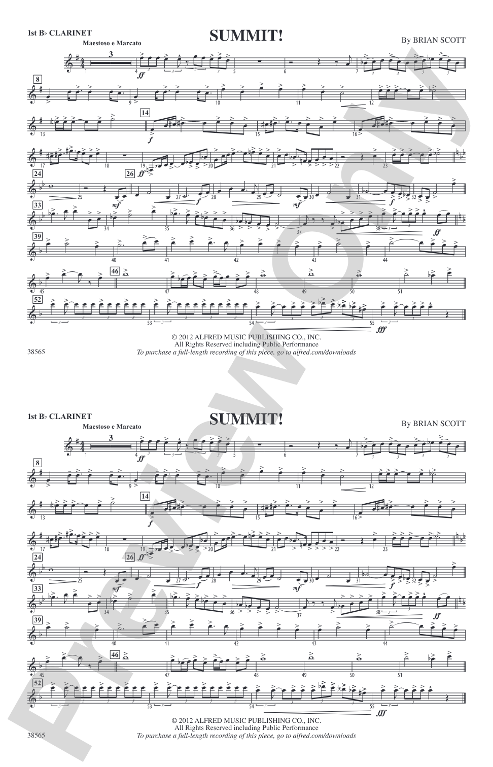 Summit!: 1st B-flat Clarinet