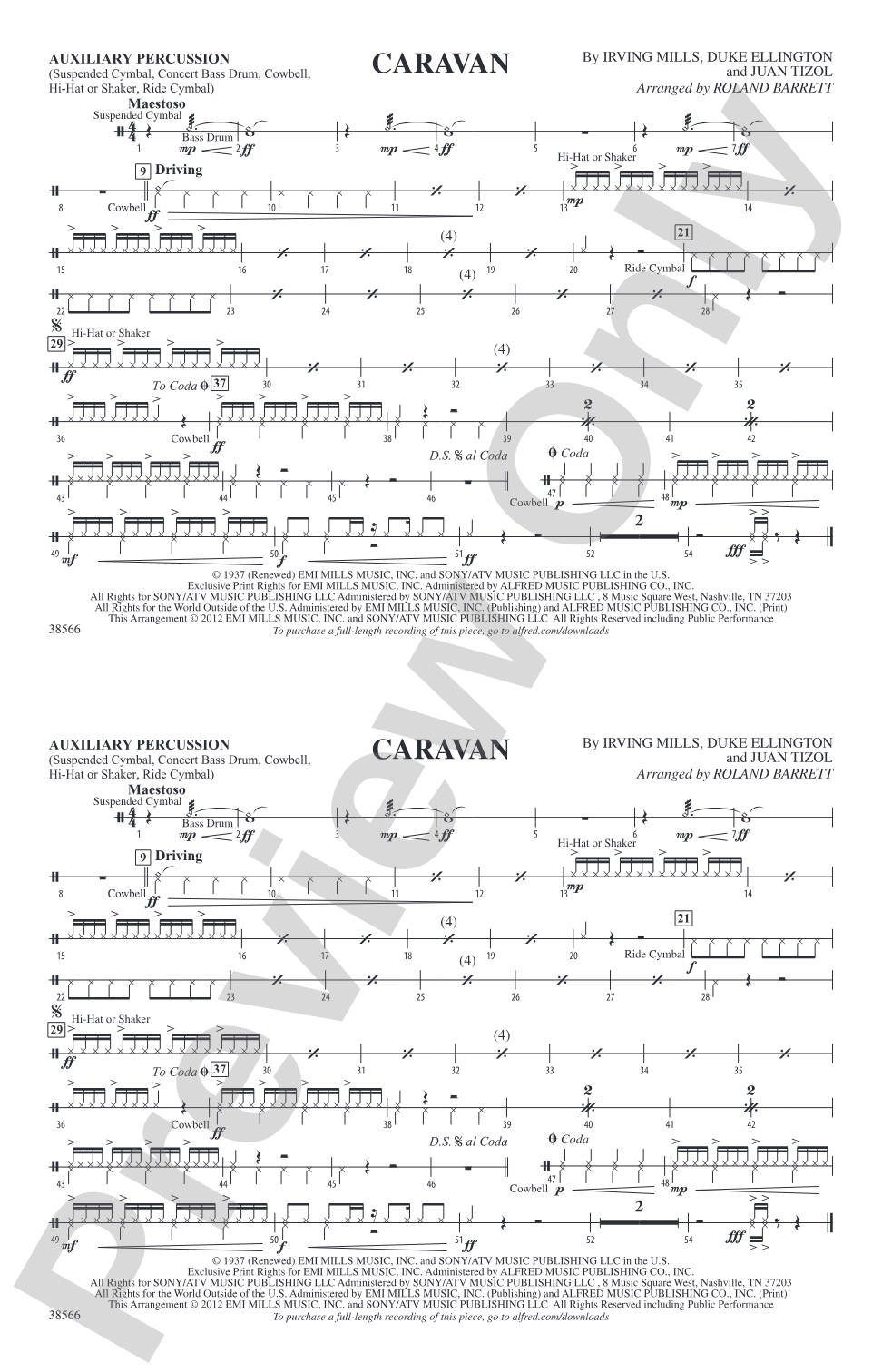 Caravan: Auxiliary Percussion