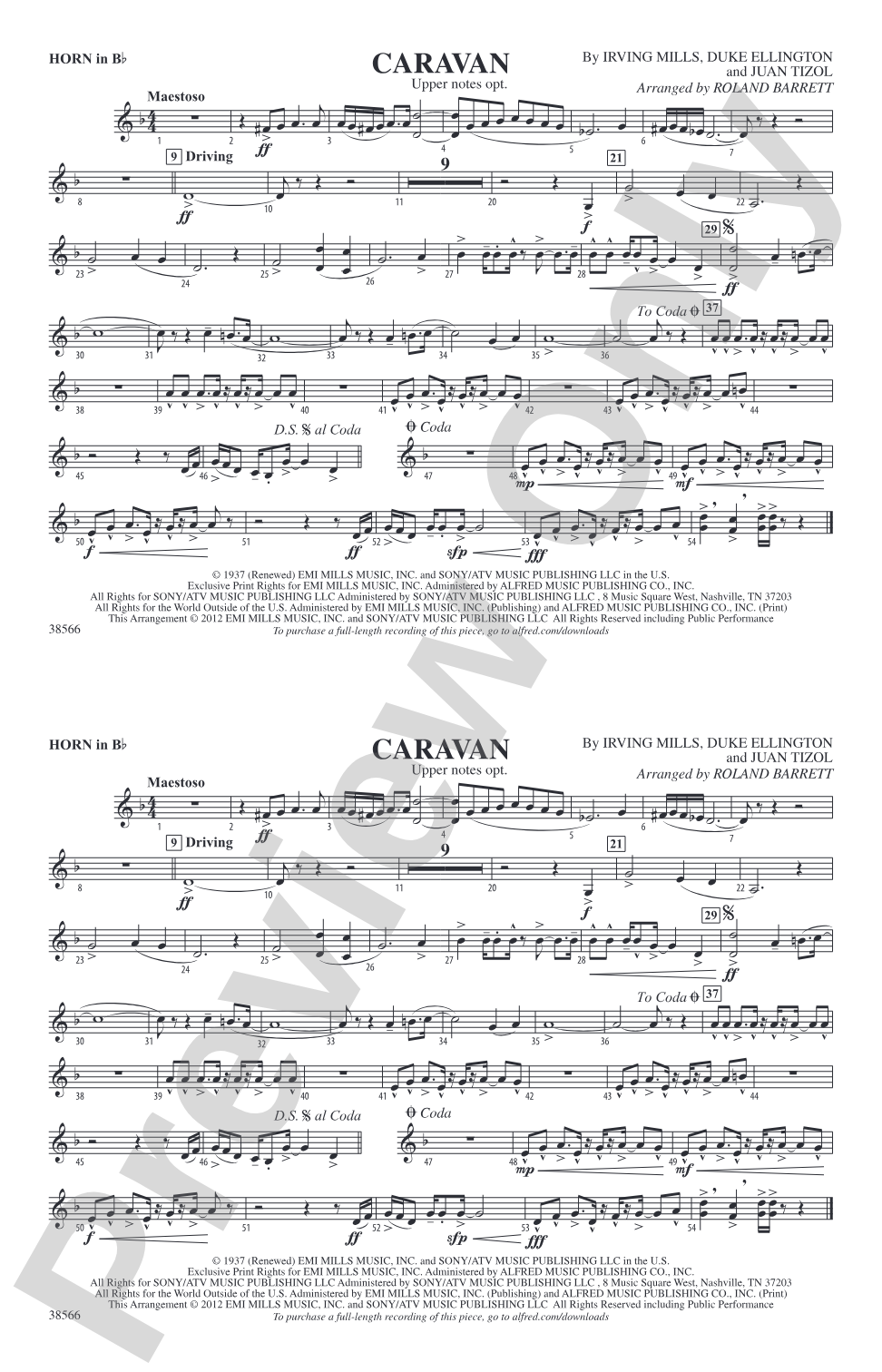 Caravan: Horn in B flat