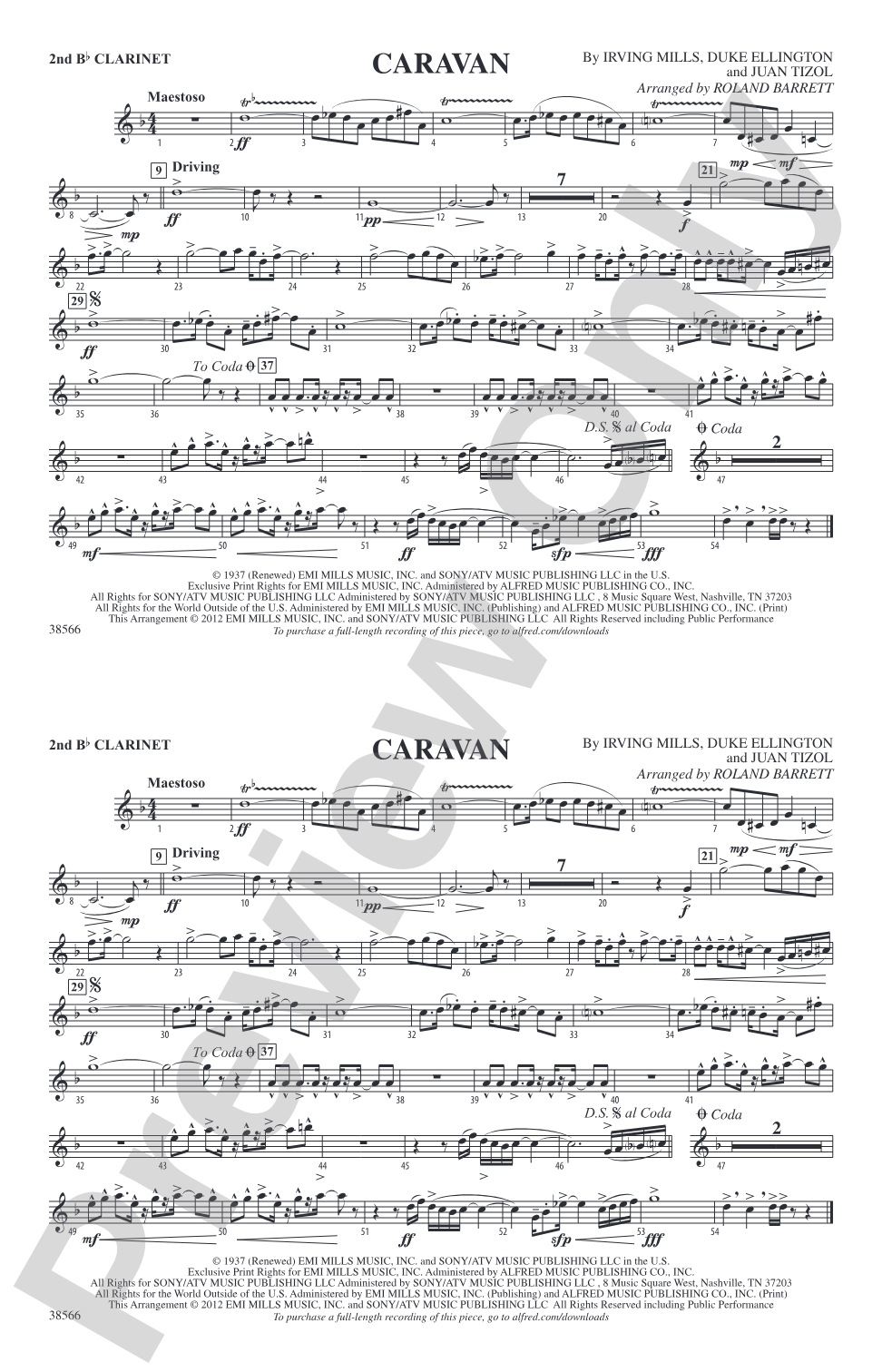 Caravan: 2nd B-flat Clarinet