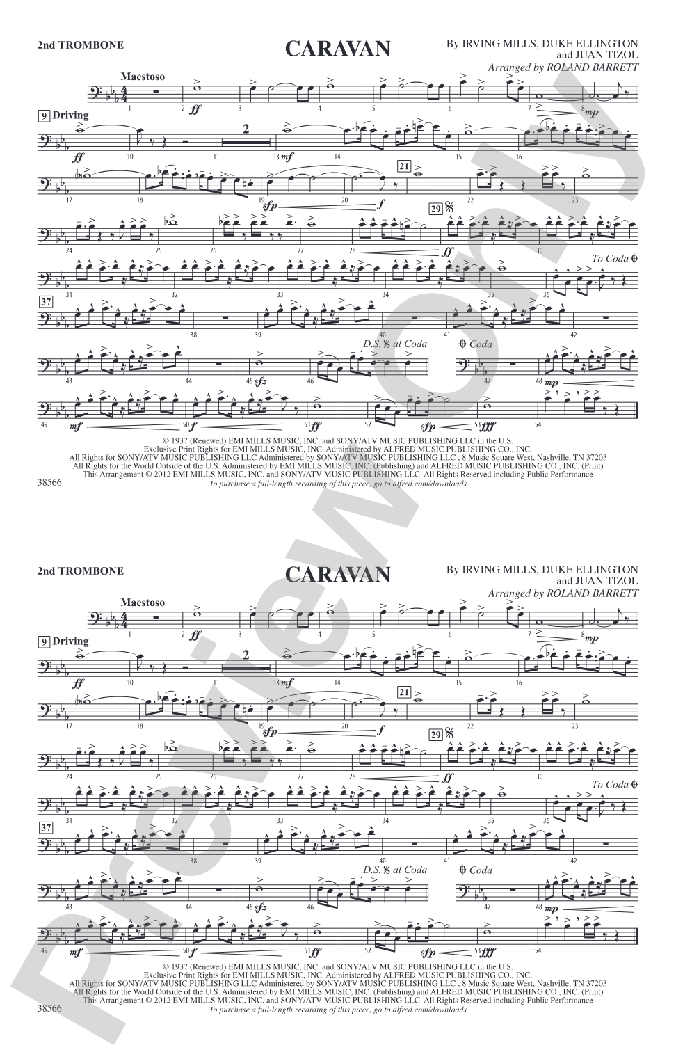 Caravan: 2nd Trombone