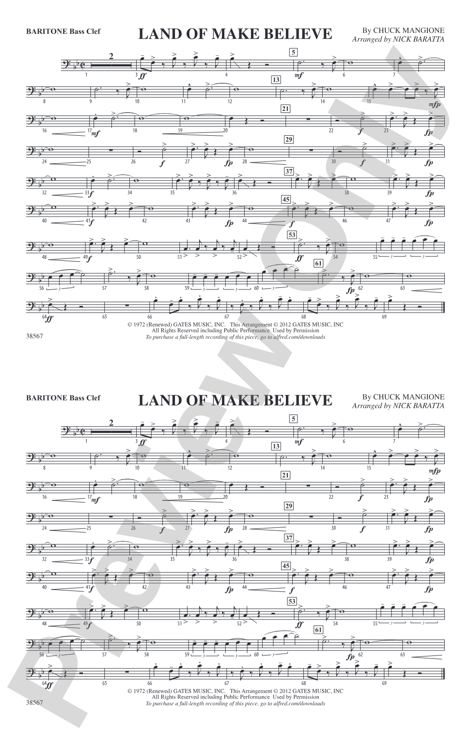 Land of Make Believe: Baritone B.C.