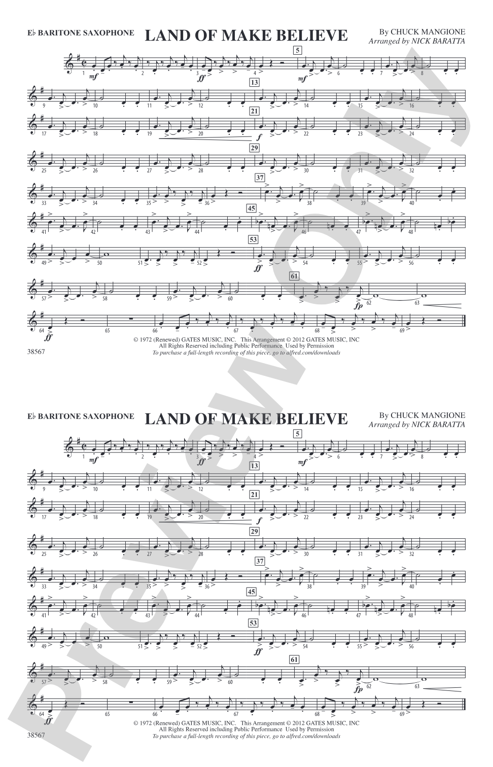 Land of Make Believe: E-flat Baritone Saxophone