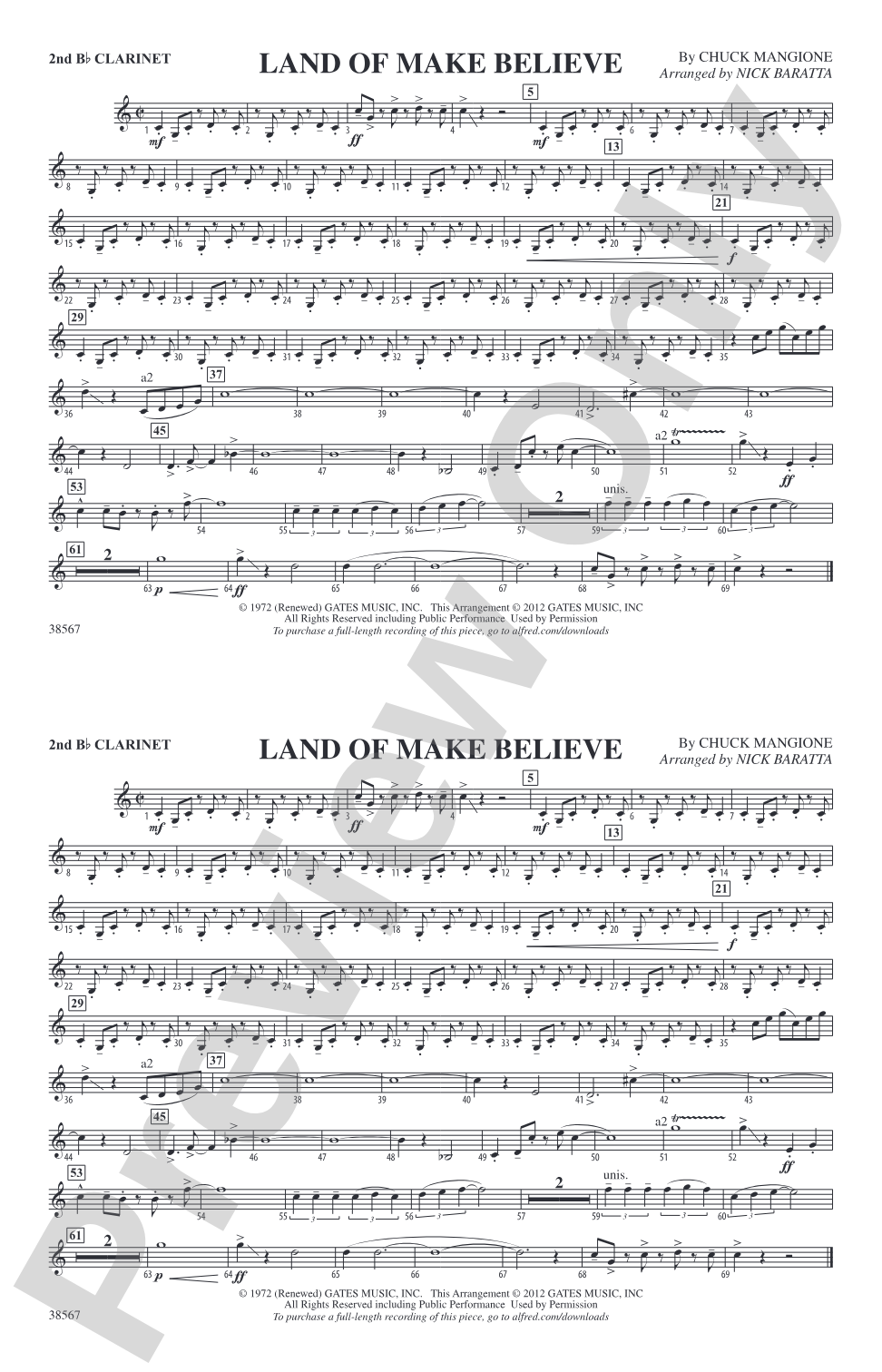 Land of Make Believe: 2nd B-flat Clarinet