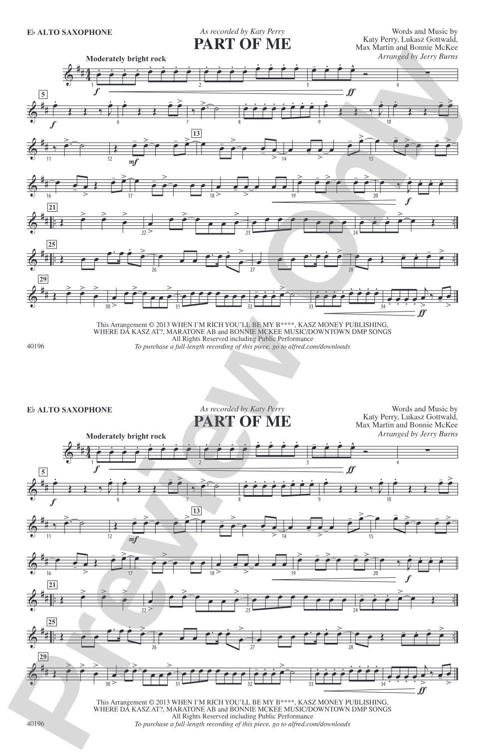 Part of Me: E-flat Alto Saxophone